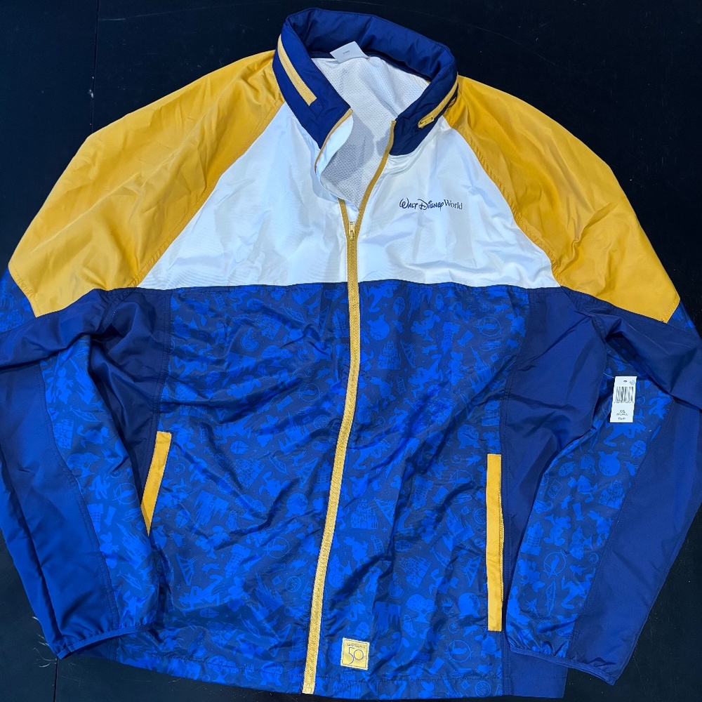 NWT Walt Disney World 50th Anniversary Castle Windbreaker Zip Up Jacket XXL